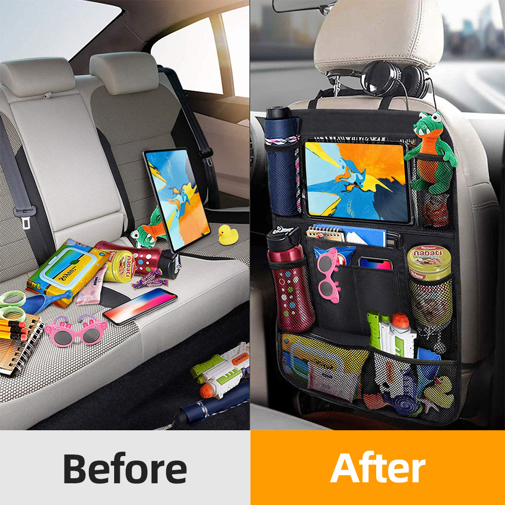 Backseat Car Organizer with Touch Screen Tablet Holder – TLC & Company